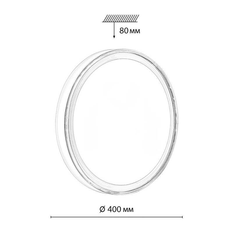7699/DL MARON SN 146 Светильник пластик/белый LED 48Вт 4000K D400 IP43 LAVEN 2