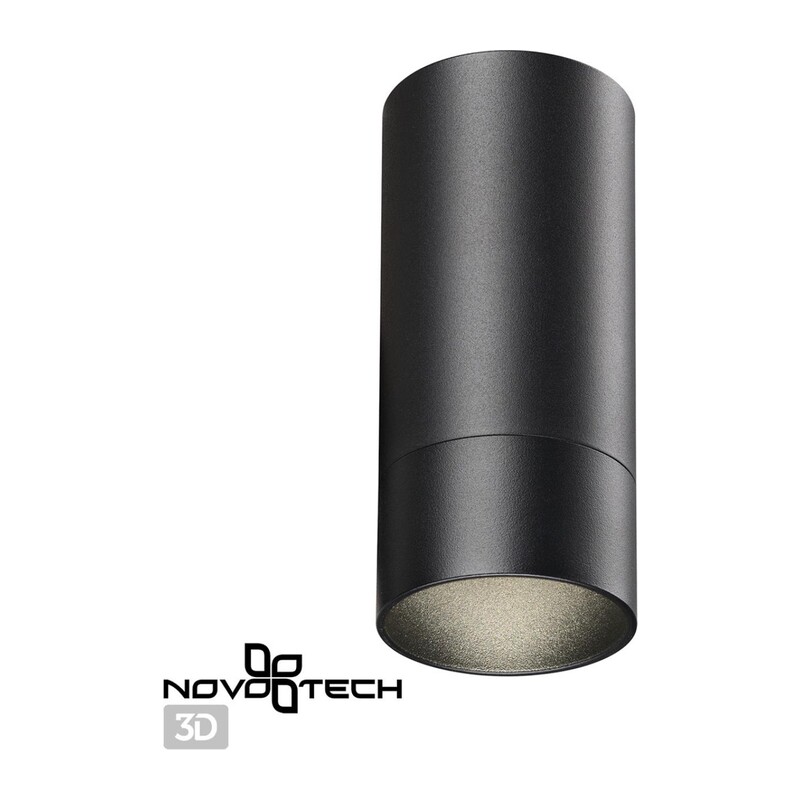 370865 OVER NT22 468 черный Светильник накладной IP20 GU10 9W 220V SLIM
