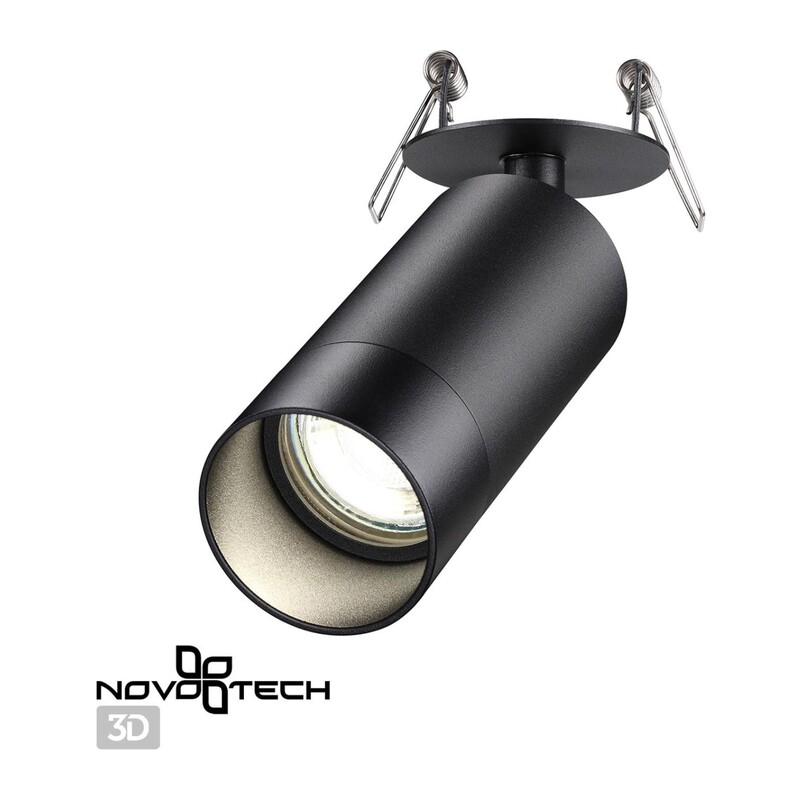 370873 SPOT NT22 572 черный Светильник встраиваемый IP20 GU10 9W 220V SLIM