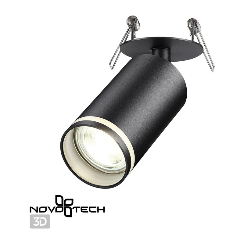 370881 SPOT NT22 573 черный Cветильник встраиваемый IP20 GU10 9W 220V ULAR 2