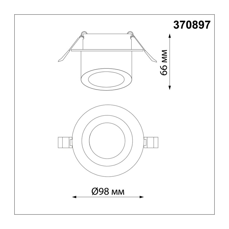 370897 SPOT NT22 581 белый Светильник встраиваемый IP20 GU10 9W 220V LIRIO 2