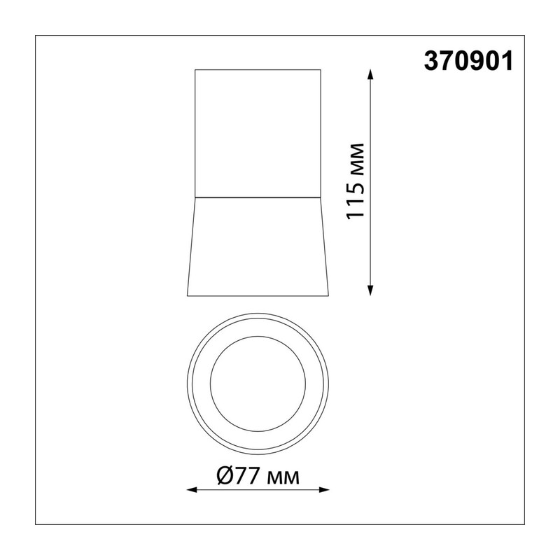 370901 OVER NT22 251 белый Светильник накладной IP20 GU10 9W 220V ELINA 2