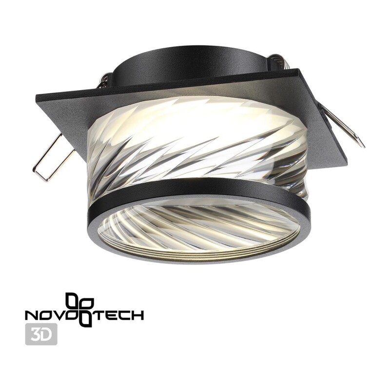 370920 SPOT NT22 582 черный Светильник встраиваемый IP20 GU10 9W 220V GEM