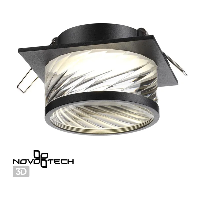 370920 SPOT NT22 582 черный Светильник встраиваемый IP20 GU10 9W 220V GEM 3