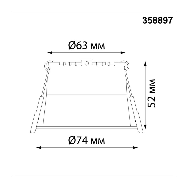 358897 SPOT NT22 536 белый Светильник встраиваемый светодиодный IP20 LED 4000К 6W 220V TRAN 3