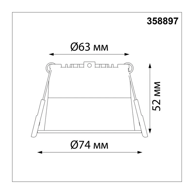 358897 SPOT NT22 536 белый Светильник встраиваемый светодиодный IP20 LED 4000К 6W 220V TRAN 4