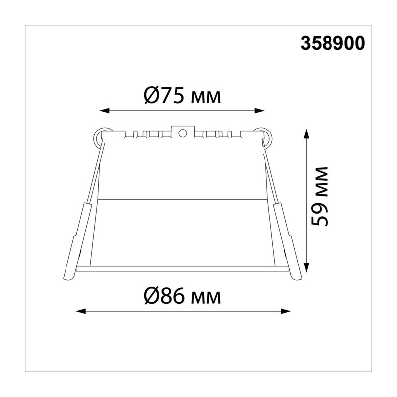 358900 SPOT NT22 536 черный Светильник встраиваемый светодиодный IP20 LED 4000К 9W 220V TRAN 3