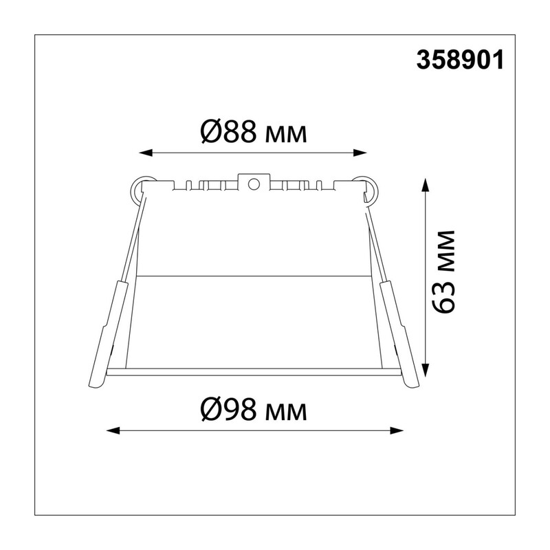 358901 SPOT NT22 536 белый Светильник встраиваемый светодиодный IP20 LED 4000К 12W 220V TRAN 3
