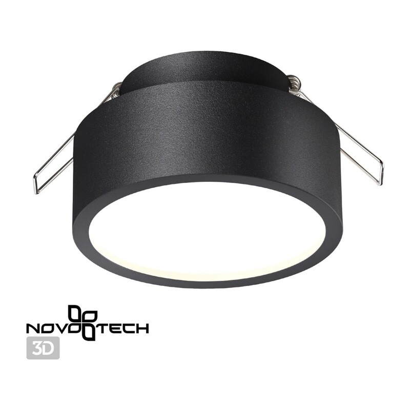 358904 SPOT NT22 588 черный Встраиваемый влагозащищенный светильник IP54 LED 4000K 10W 220V MAY 2