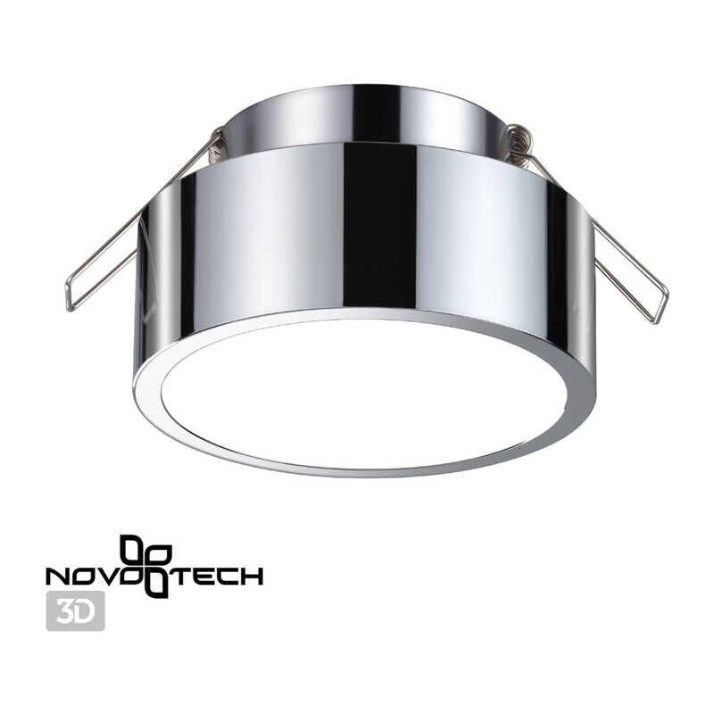358905 SPOT NT22 588 хром Встраиваемый влагозащищенный светильник IP54 LED 4000K 10W 220V MAY 2