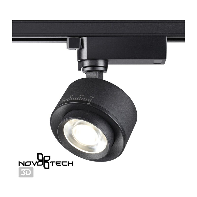 358942 PORT NT22 218 черный Светильник трековый однофазный трехжильный IP20 LED 4000К 15W 220V EDDY 3