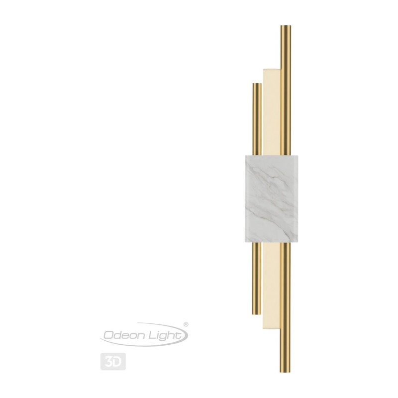 4359/10WL MIDCENT ODL23 175 белый мрамор/золотистый металл Настенный светильник IP20 LED 10W 655Лм 3000K MARMI 2