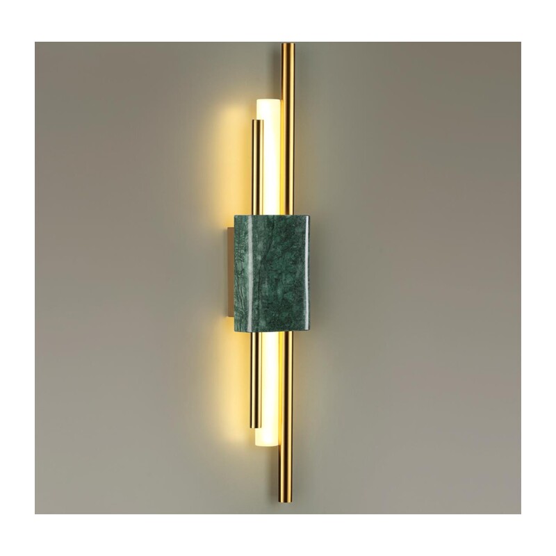 4360/10WL MIDCENT ODL23 000 изумрудный мрамор/золотистый металл Настенный св-к IP20 LED 10W 645Лм 3000K MARMI 4