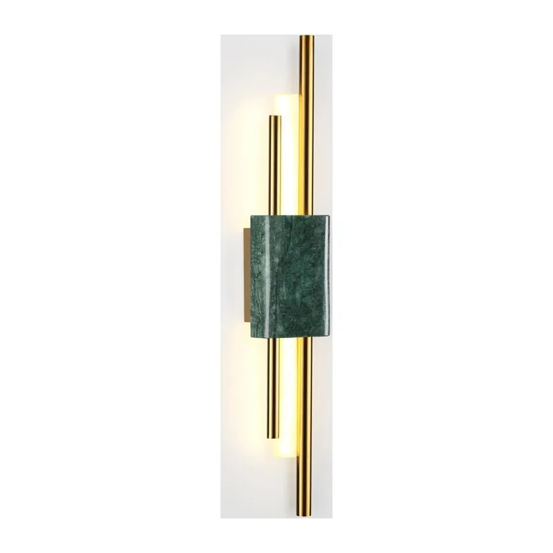 4360/10WL MIDCENT ODL23 000 изумрудный мрамор/золотистый металл Настенный св-к IP20 LED 10W 645Лм 3000K MARMI