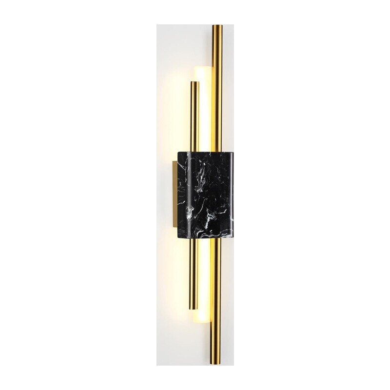4361/10WL MIDCENT ODL23 175 черный мрамор/золотистый металл Настенный св-к IP20 LED 10W 3000K 625Лм MARMI