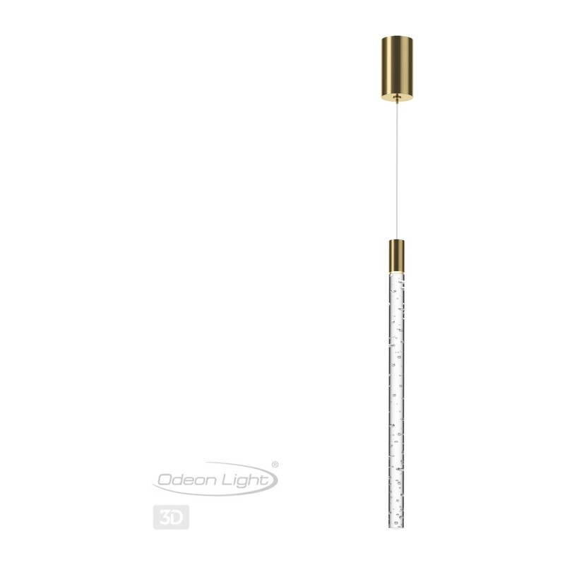 4369/5L HIGHTECH ODL23 235 полированное золото/акрил с пузырьками Подвесной св-к IP20 LED 4W 200Лм 3000K SPARKY