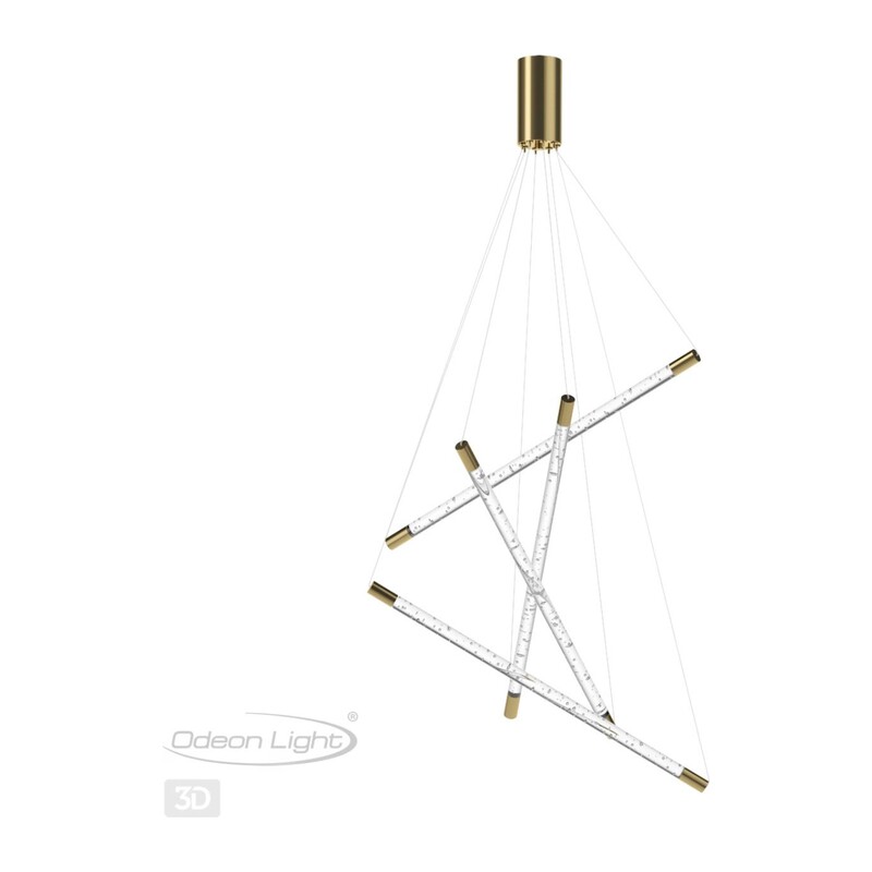 4369/40L HIGHTECH ODL23 235 полированное золото/акрил с пузырьками Подвесной св-к IP20 LED 30W 3000K 1050Лм SPARKY 2