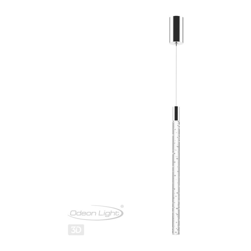 4370/5L HIGHTECH ODL23 235 хром полированный/акрил с пузырьками Подвесной св-к IP20 LED 4W 200Лм 3000K SPARKY
