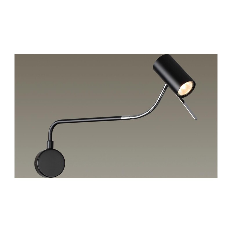 4381/1W HIGHTECH ODL23 455 черный/хром/металл Настенный св-к выкл. на плафоне IP20 LED GU10 10W GIGI 3