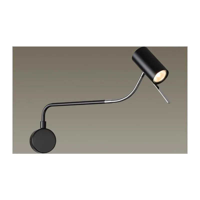 4381/1W HIGHTECH ODL23 455 черный/хром/металл Настенный св-к выкл. на плафоне IP20 LED GU10 10W GIGI 2