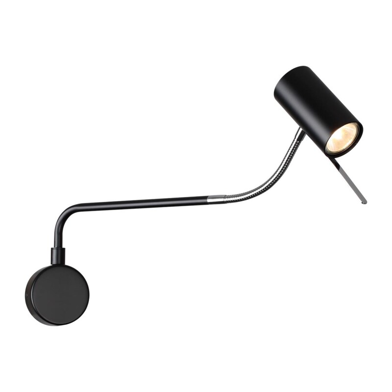 4381/1W HIGHTECH ODL23 455 черный/хром/металл Настенный св-к выкл. на плафоне IP20 LED GU10 10W GIGI