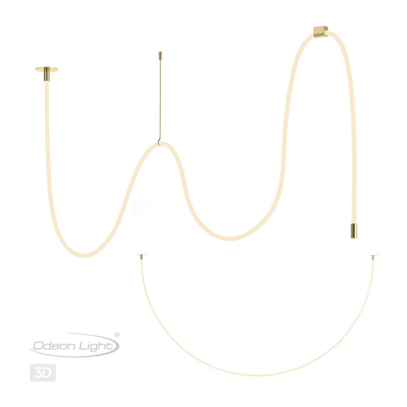 4399/40CL HIGHTECH ODL23 301 ант.бронза/металл/канат Потолочный св-к встраиваемый (2 крепления и крючок в комплекте) IP20 LED 40W 1580Лм 3000K CORDA 3