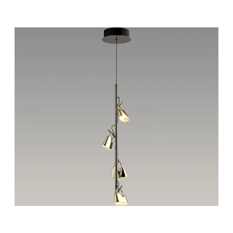 5002/17L L-VISION ODL23 000 черный хром/золотой/ металл/акрил Подвес LED 17W 3000K MALPA 3