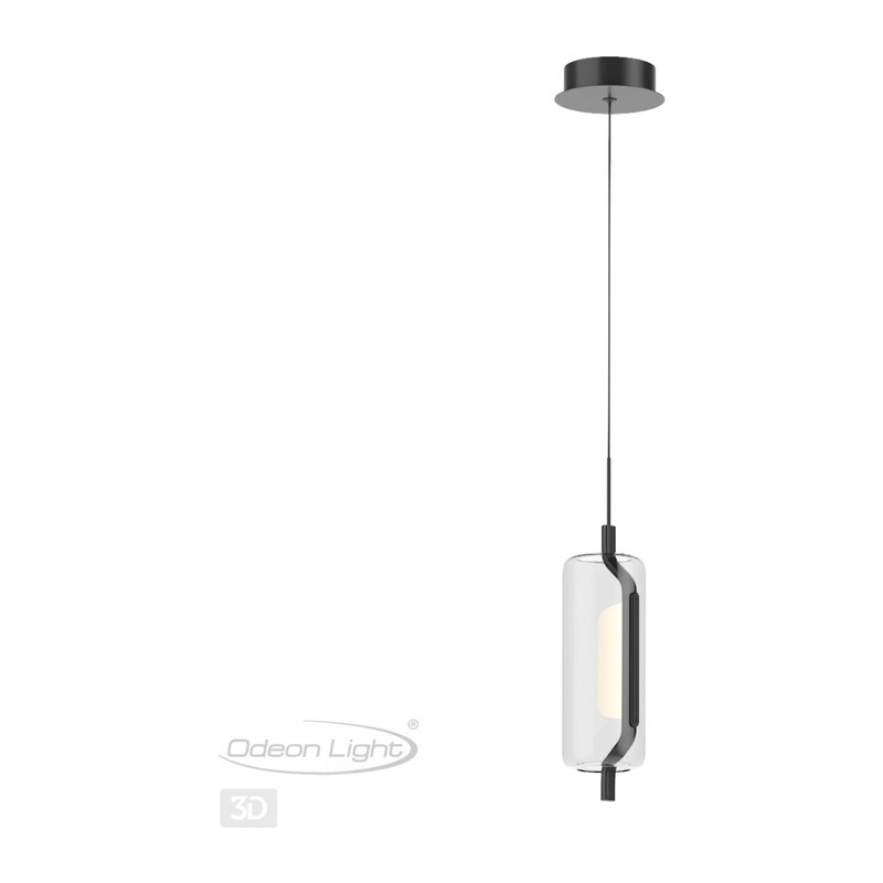 5003/10L L-VISION ODL23 391 черный матовый/прозрачный/стекло Подвес LED 10W 3000K KAVIA 2