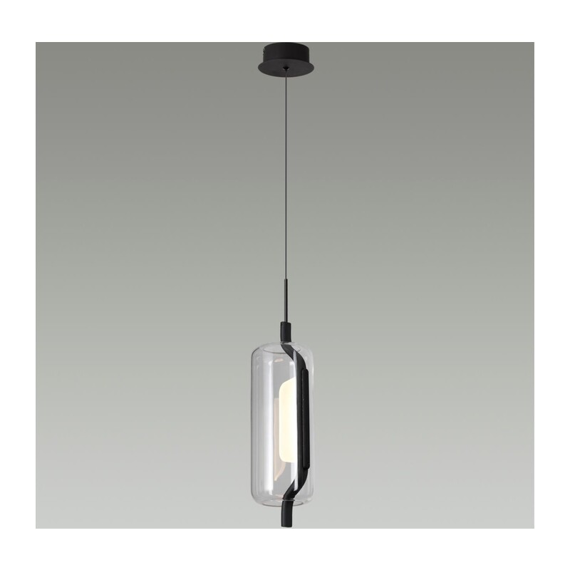 5003/10L L-VISION ODL23 391 черный матовый/прозрачный/стекло Подвес LED 10W 3000K KAVIA 4