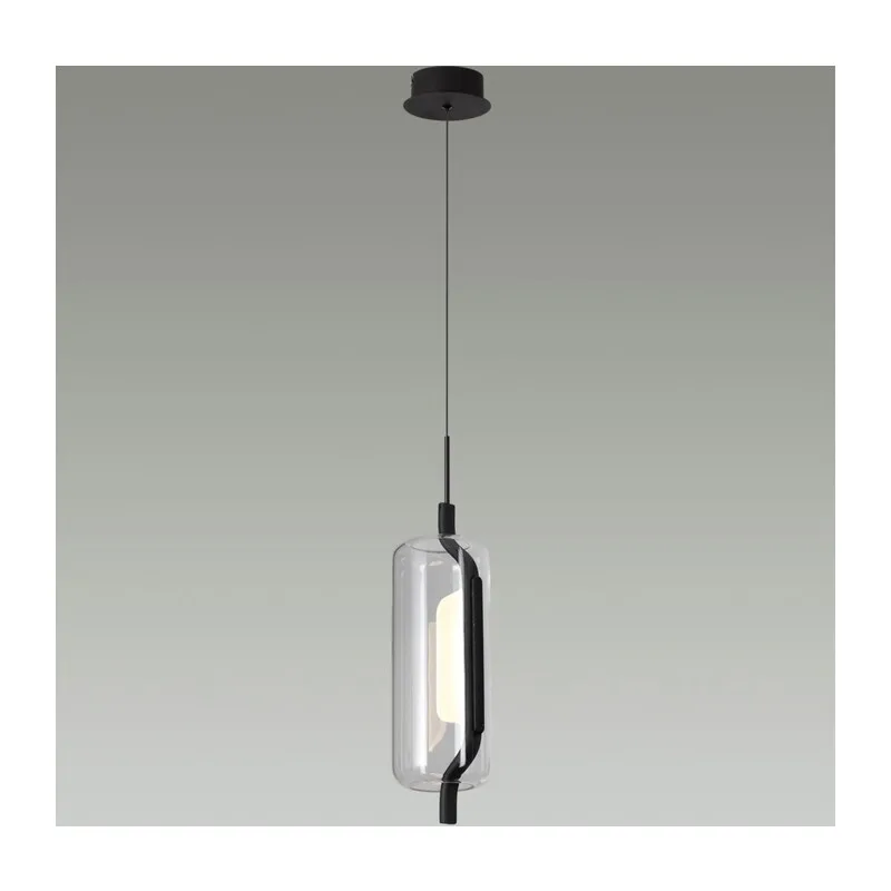 5003/10L L-VISION ODL23 391 черный матовый/прозрачный/стекло Подвес LED 10W 3000K KAVIA 2