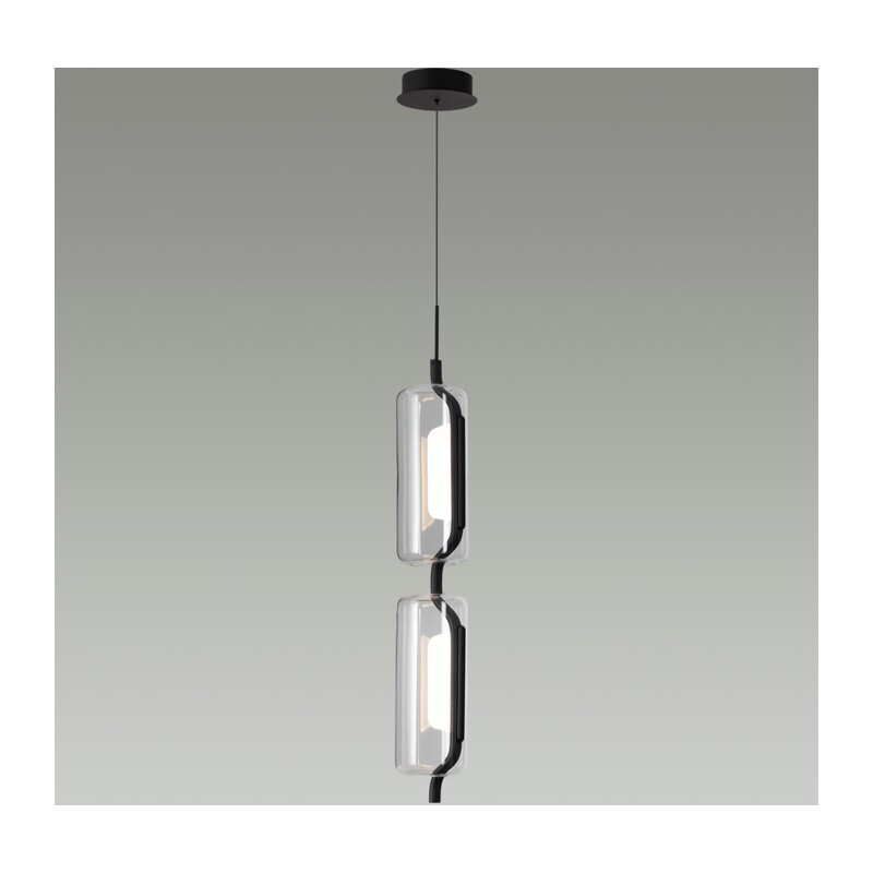5003/20L L-VISION ODL23 391 черный матовый/прозрачный/стекло Подвес LED 20W 3000K KAVIA 4