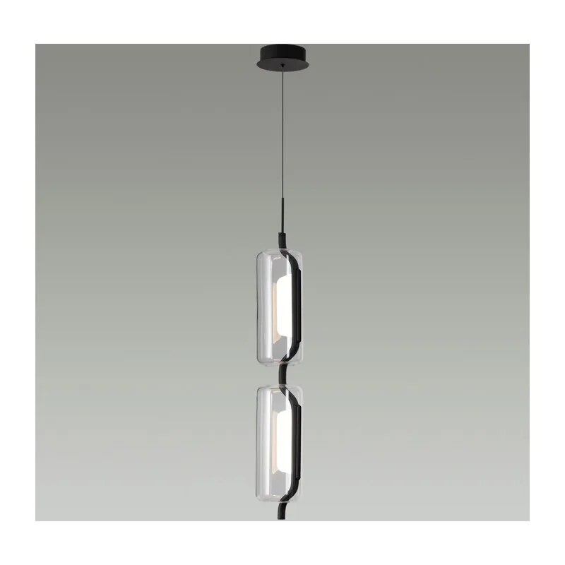 5003/20L L-VISION ODL23 391 черный матовый/прозрачный/стекло Подвес LED 20W 3000K KAVIA 2