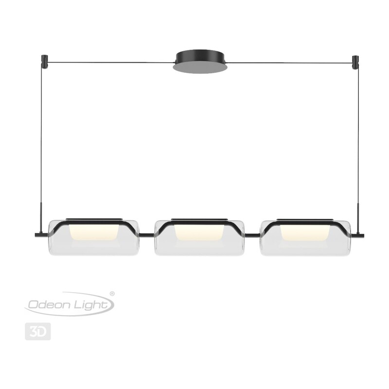 5003/30L L-VISION ODL23 391 черный матовый/прозрачный/стекло Люстра LED 30W 3000K KAVIA 2