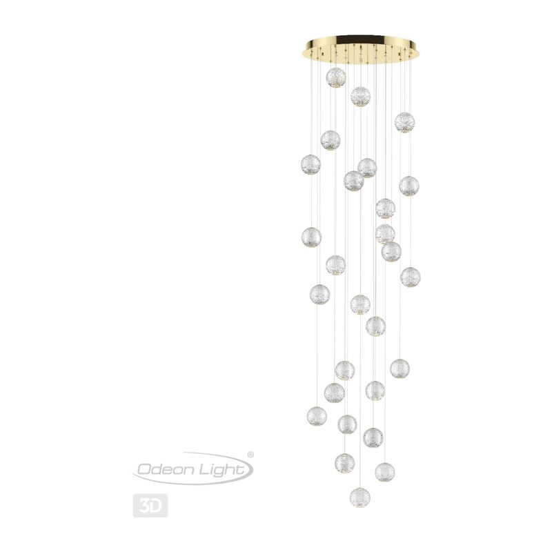 5008/120L L-VISION ODL23 569 золотой/прозрачный/металл/акрил Люстра каскадная LED 120W 4000K 6600Лм CRYSTAL 2