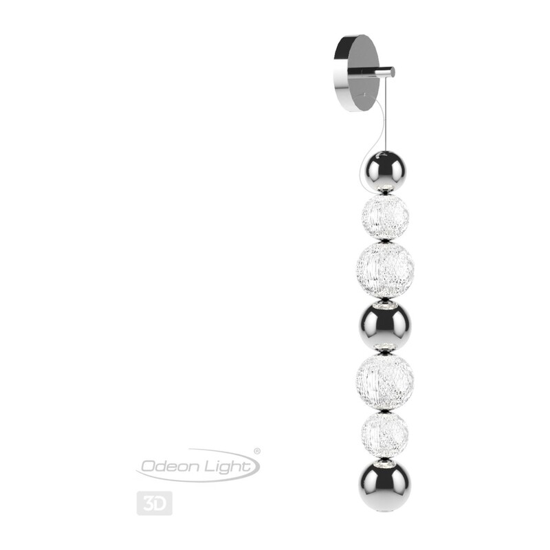 5007/13WL L-VISION ODL23 571 хром/прозрачный/металл/акрил Настенный светильник LED 13W 4000K 700Лм CRYSTAL 2