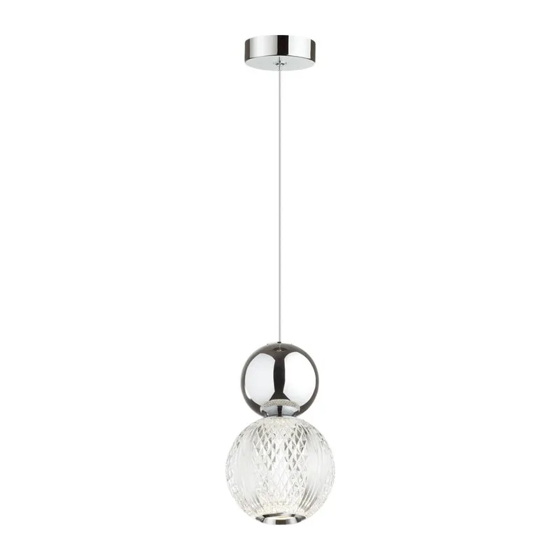 5007/7L L-VISION ODL23 573 хром/прозрачный/металл/акрил Подвес LED 7W 4000K 350Лм CRYSTAL