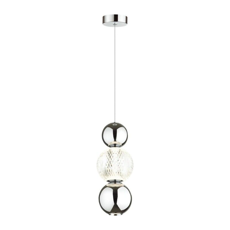 5007/7LA L-VISION ODL23 573 хром/прозрачный/металл/акрил Подвес LED 7W 4000K 300Лм CRYSTAL