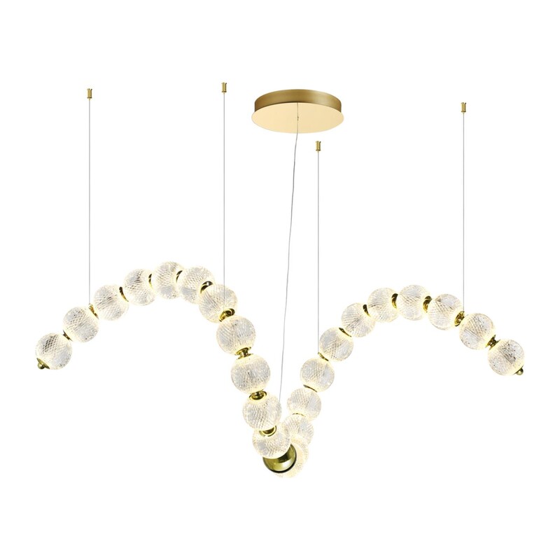 5008/92L L-VISION ODL23 579 золотой/прозрачный/металл/акрил Люстра LED 92W 4000K 4600Лм CRYSTAL