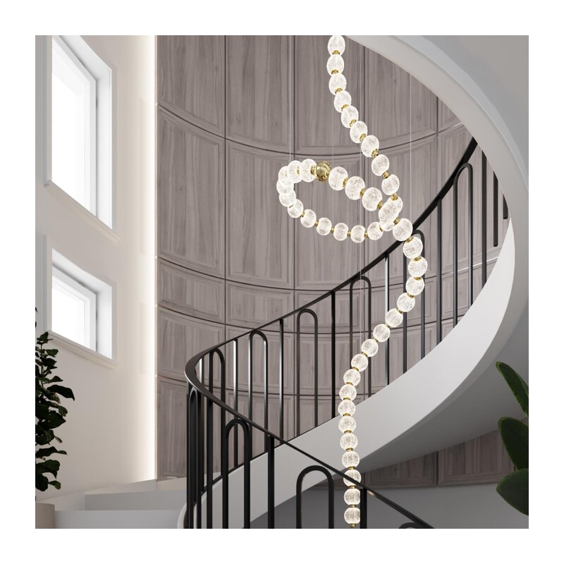 5008/132L L-VISION ODL23 579 золотой/прозрачный/металл/акрил Люстра LED 132W 4000K 6600Лм CRYSTAL 6