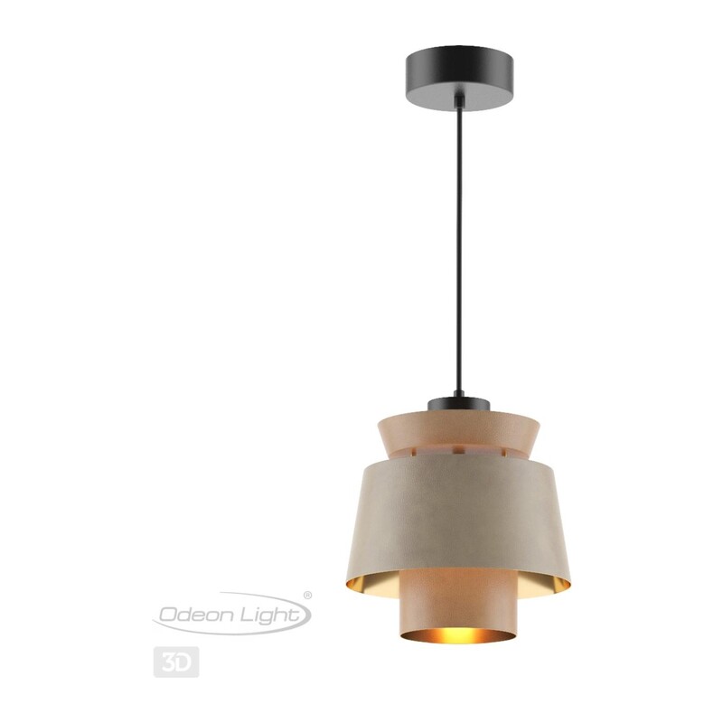 4992/1 PENDANT ODL23 381 св. коричневый/золотой/металл/экокожа Подвес E27 60W KRESSA 2