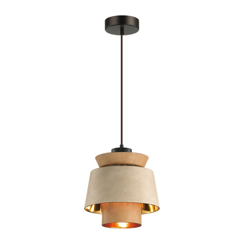 4992/1 PENDANT ODL23 381 св. коричневый/золотой/металл/экокожа Подвес E27 60W KRESSA