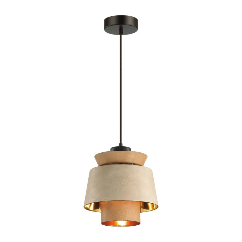 4992/1 PENDANT ODL23 381 св. коричневый/золотой/металл/экокожа Подвес E27 60W KRESSA