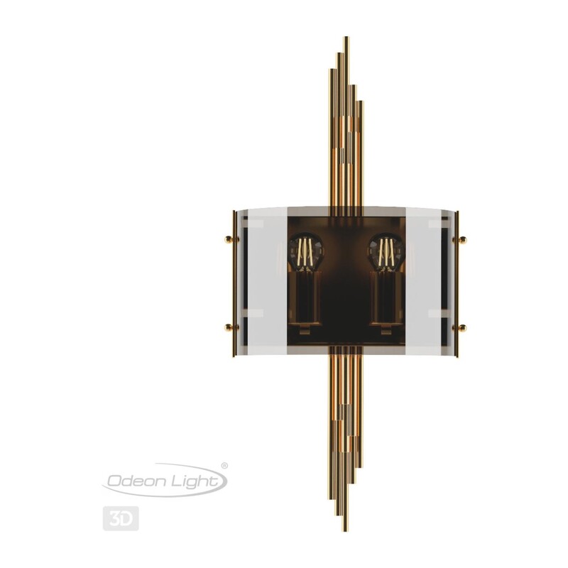 4895/2WA MODERN ODL_EX23 000 бронзовый/дымчатый/металл/стекло Бра E27 2*40W MARGARET 2