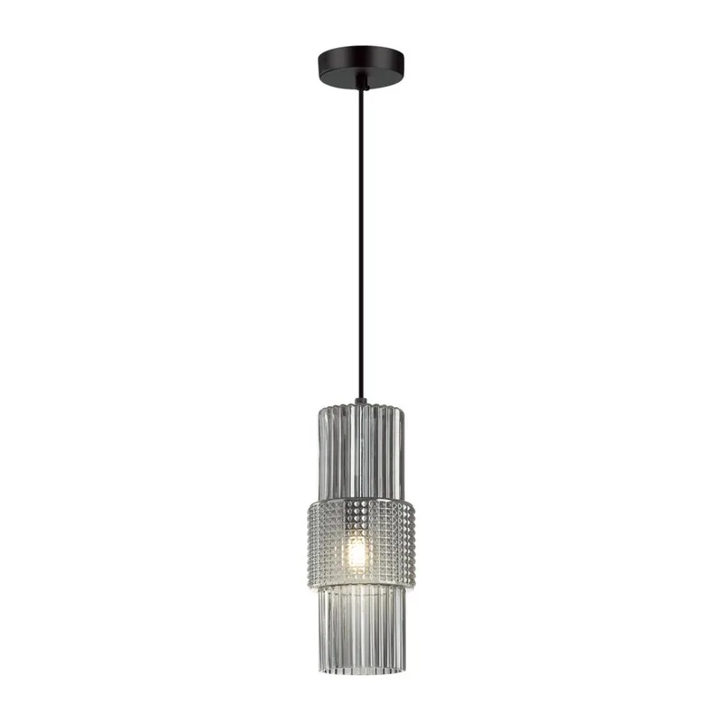 5016/1 MODERN ODL23 405 черный/дымчатый металл/стекло Подвес E14 1*40W PIMPA