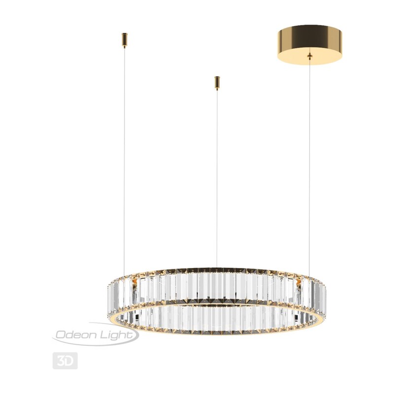 5015/30L L-VISION ODL23 587 золотой/прозрачный металл/хрусталь Люстра LED 30W 4000K 3000Лм VEKIA 2