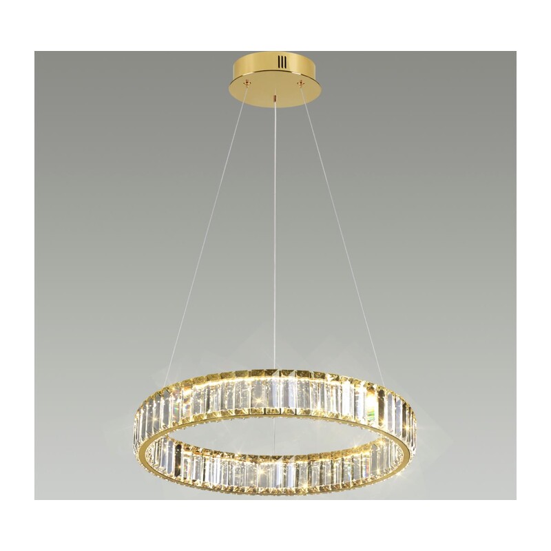 5015/30L L-VISION ODL23 587 золотой/прозрачный металл/хрусталь Люстра LED 30W 4000K 3000Лм VEKIA 4