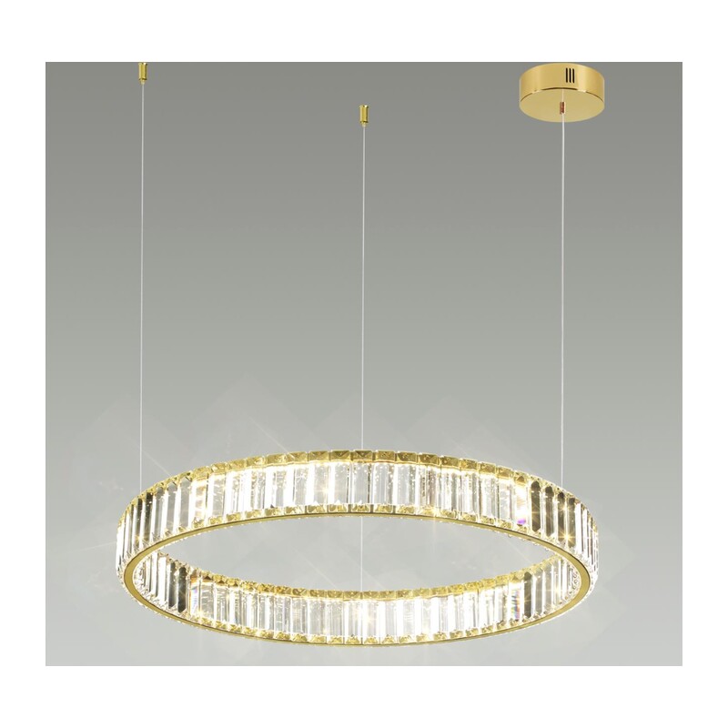 5015/36L L-VISION ODL23 587 золотой/прозрачный металл/хрусталь Люстра LED 36W 4000K 3600Лм VEKIA 4