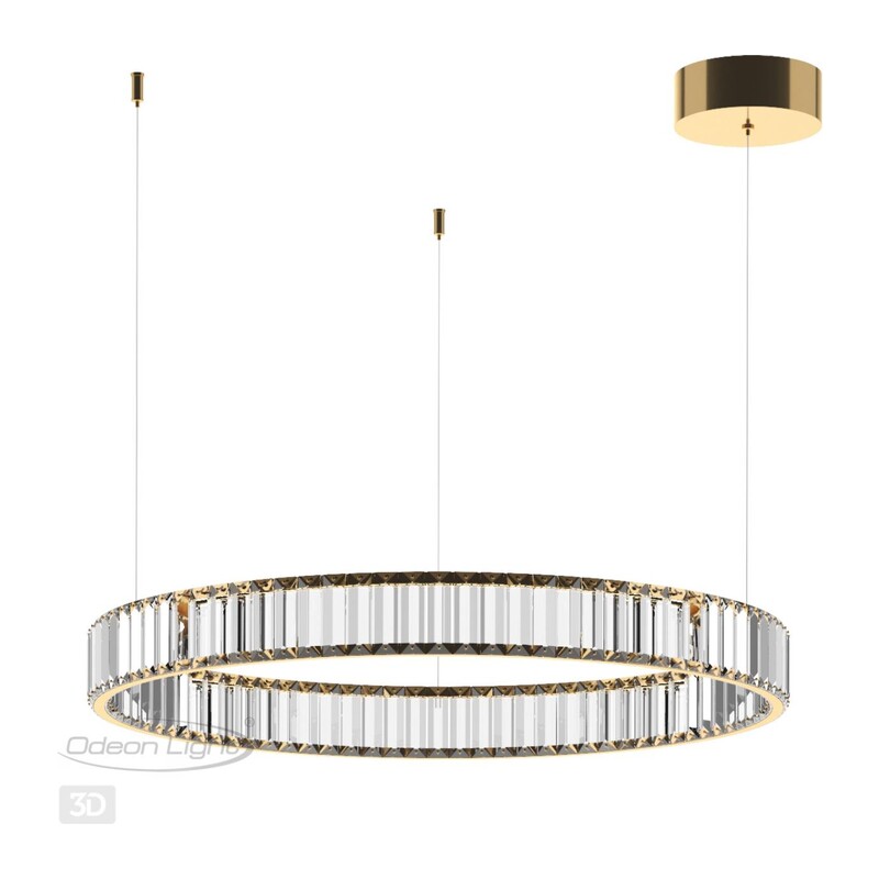 5015/45L L-VISION ODL23 587 золотой/прозрачный металл/хрусталь Люстра LED 45W 4000K 4500Лм VEKIA 2