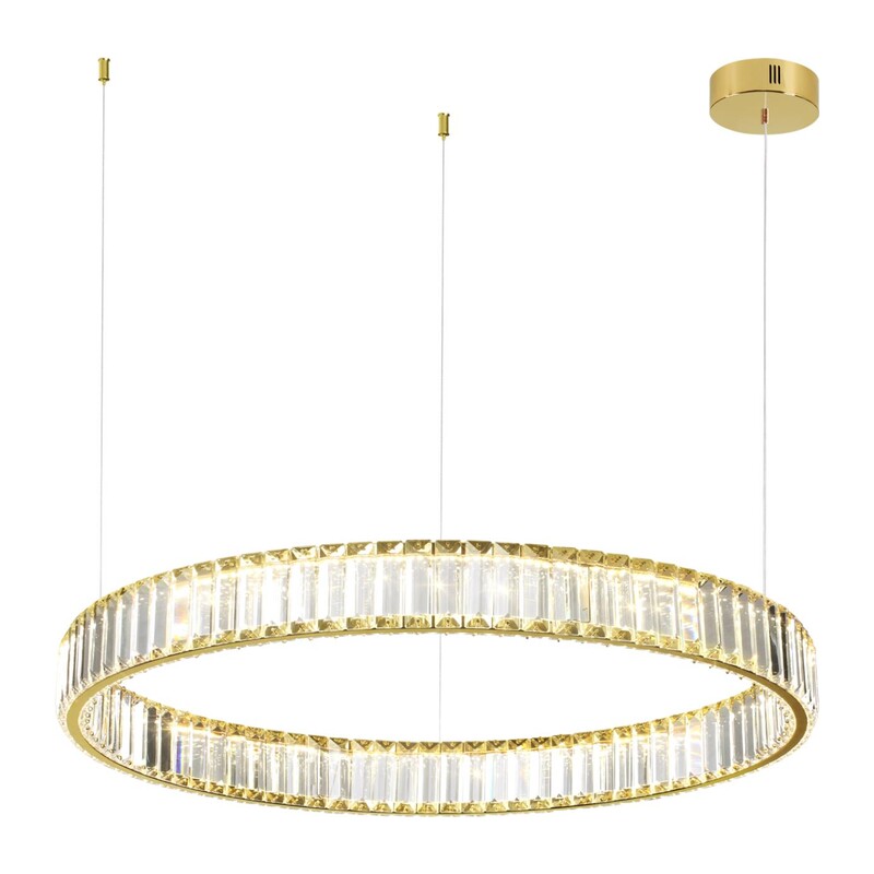5015/45L L-VISION ODL23 587 золотой/прозрачный металл/хрусталь Люстра LED 45W 4000K 4500Лм VEKIA