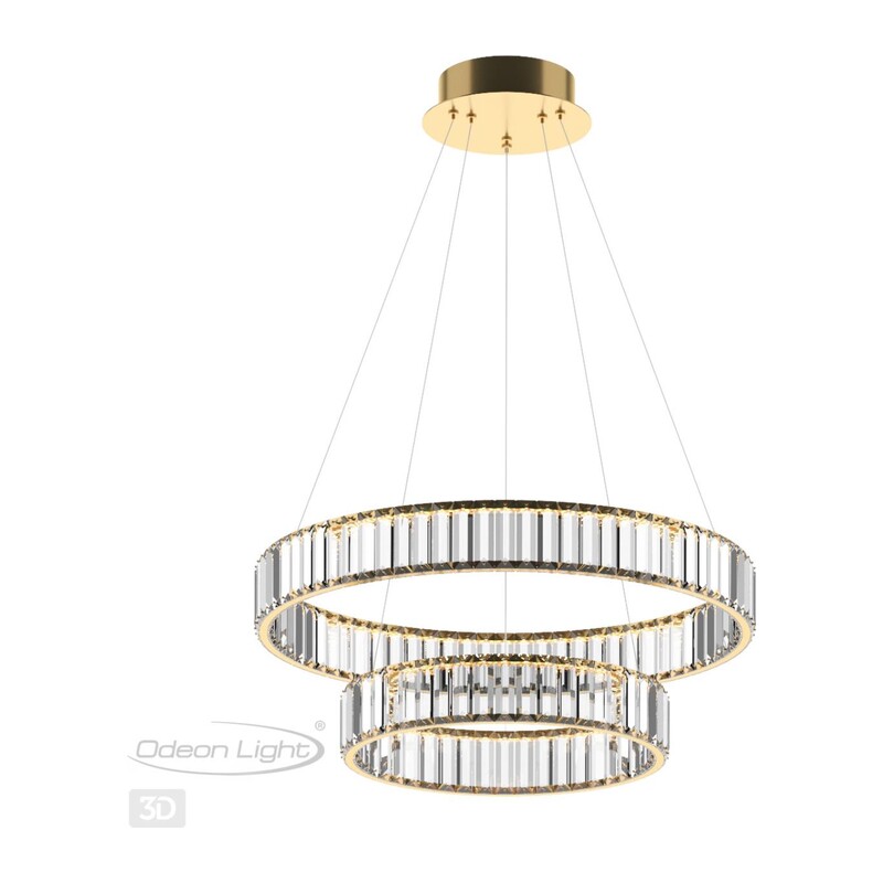 5015/60L L-VISION ODL23 589 золотой/прозрачный металл/хрусталь Люстра LED 60W 4000K 6000Лм VEKIA 2